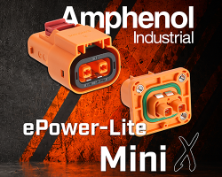Product News Amphenol Industrial Operations Expands ePower-Lite Series with New Mini X High-Voltage Connector